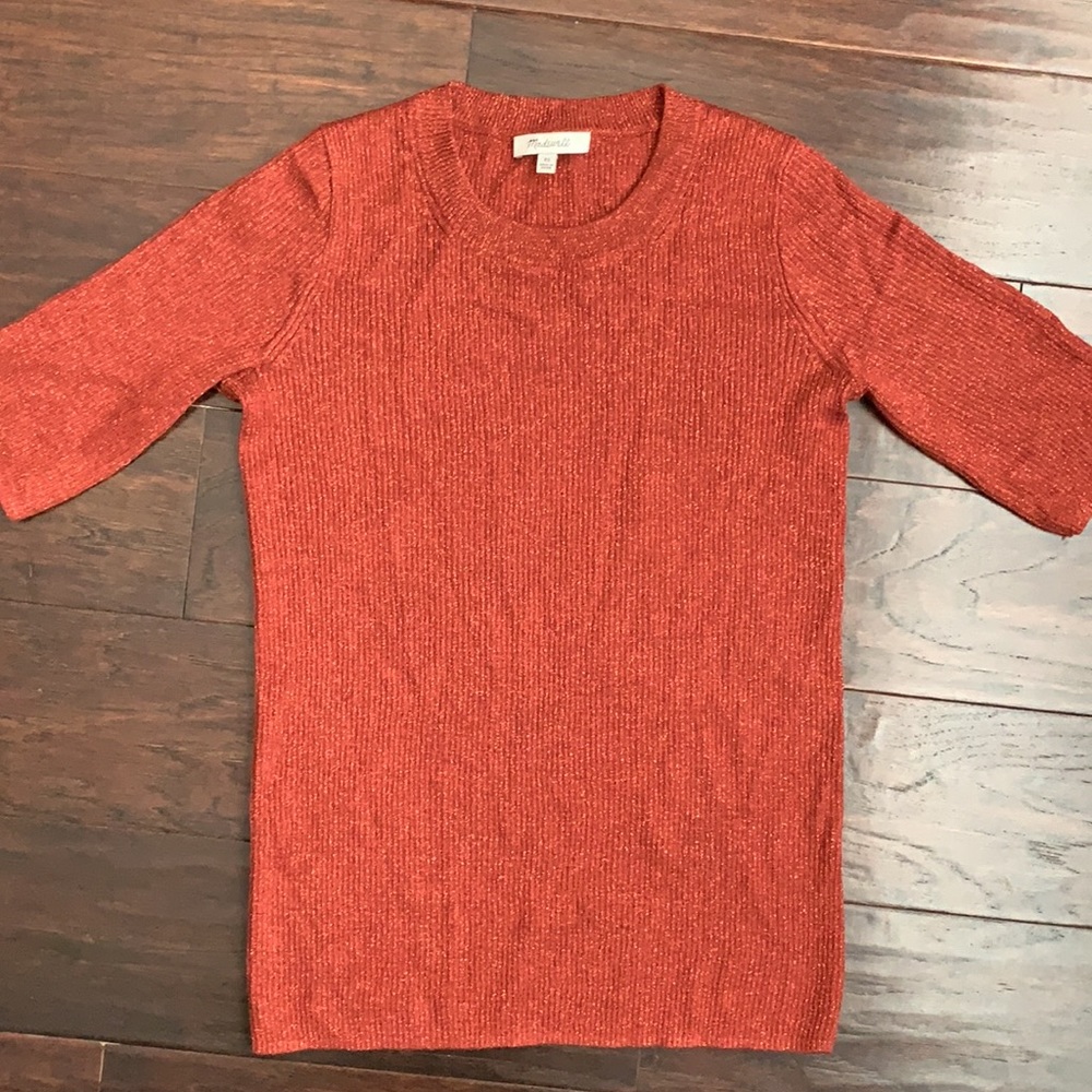 Madewell knit shiny short sleeve - Picture 2 of 7